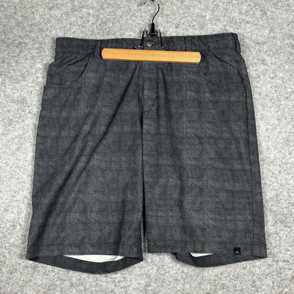 Adidas‎ Performance Activewear Chino Short Mens 36 Gray Striped Geometric